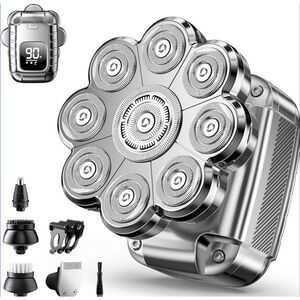 9D Head Shavers for bald Men, 5 in 1 Detachable Head Shaver with LED Display